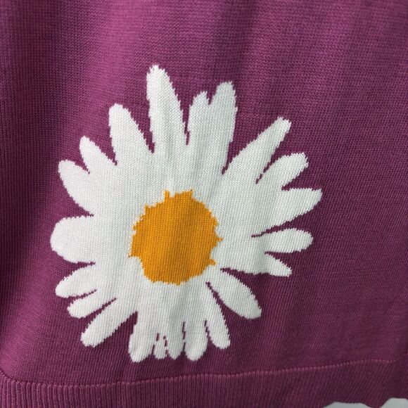 NWT Laurie Felt LA Cashmere Blend Daisy Sweater In Purple Plus Size 3X - Picture 4 of 8